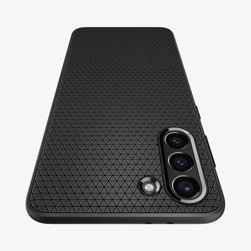 ACS02350 - Galaxy S21 Ultra Liquid Air Case in matte black showing the back